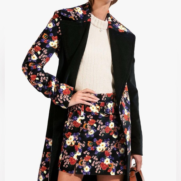 STAUD Candice Coat Black Floral - Picture 6 of 7